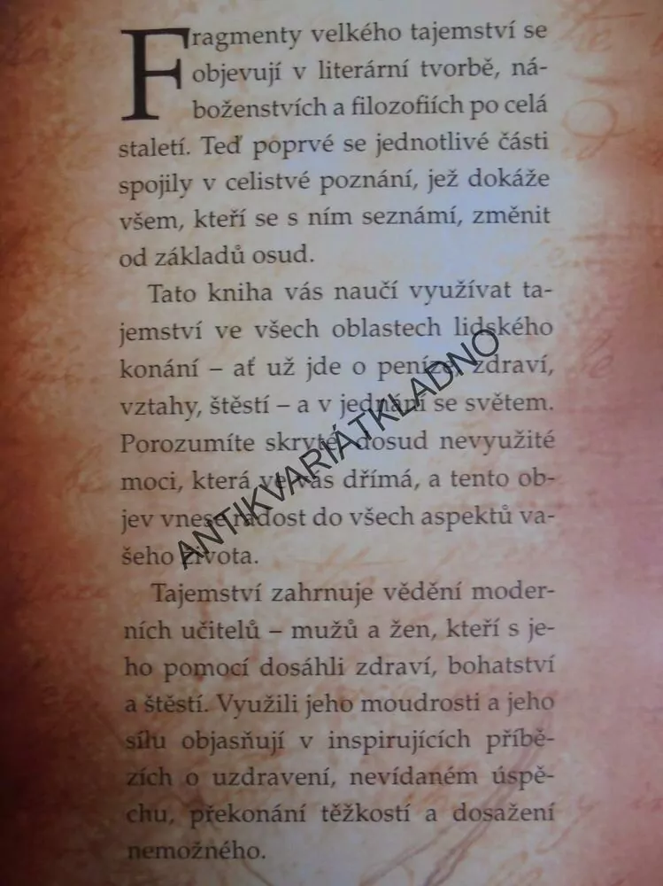 SECRET TAJEMSTVÍ, RHONDA BYRNE, **an
