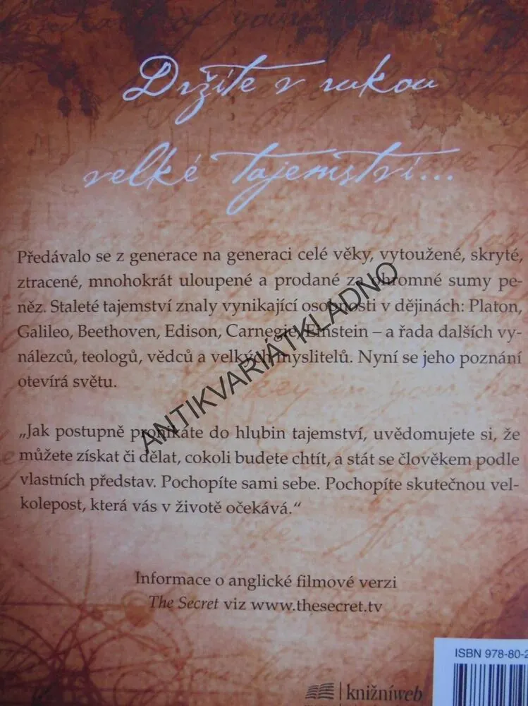 SECRET TAJEMSTVÍ, RHONDA BYRNE, **an