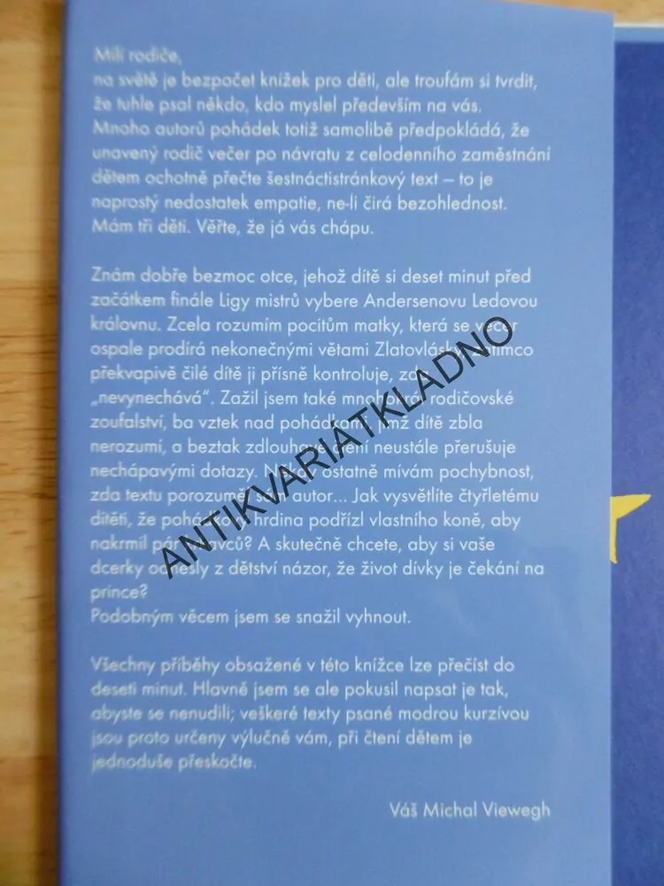 KRÁTKÉ POHÁDKY PRO UNAVENÉ RODIČE, MICHAL VIEWEGH, **an