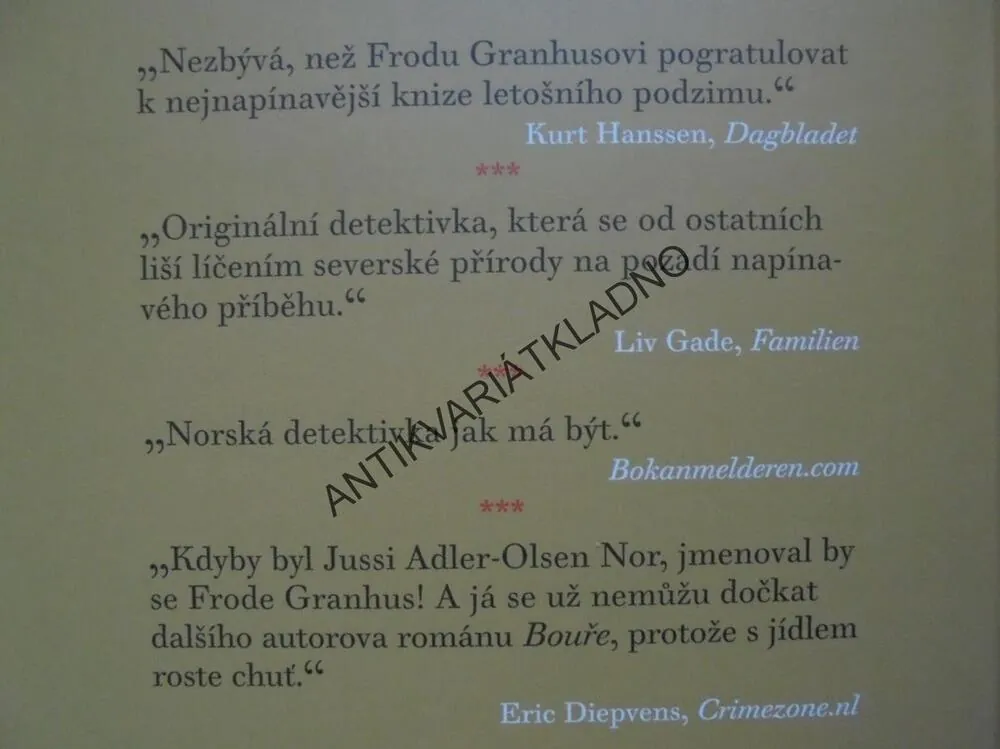 VÍR, FRODE GRANHUS, NORD KRIMI, **an
