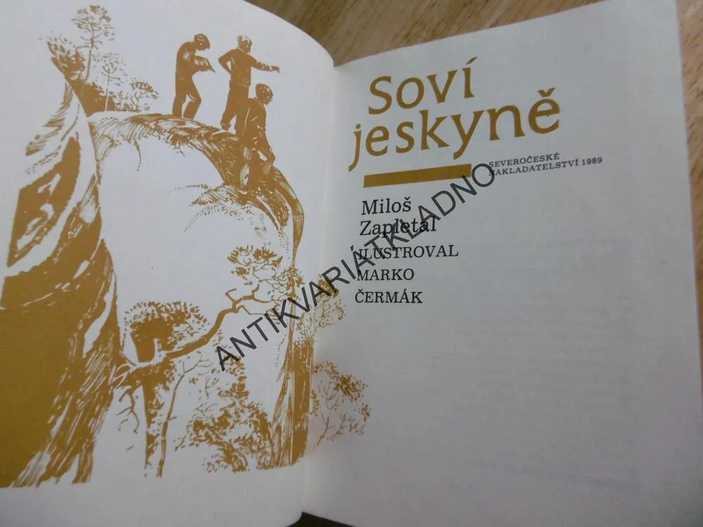 SOVÍ JESKYNĚ, MILOŠ ZAPLETAL, MARKO ČERMÁK, 1989,