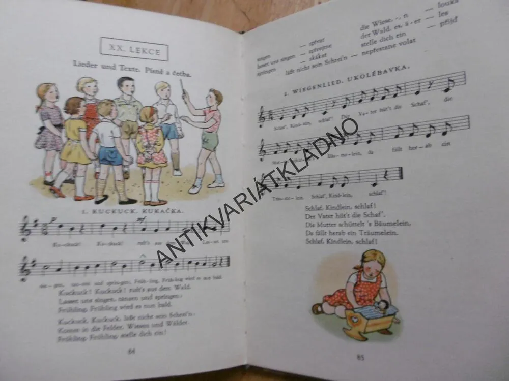 UČÍME SE NĚMECKY, HOLDOŠOVÁ, 1958, nevyšisovaný hřbet