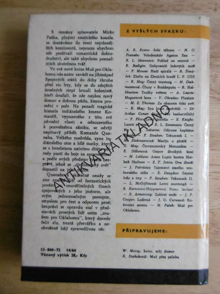 KOD 127 - MUŽ PRO OKLAHOMU, MIRKO PAŠEK,1972, **an