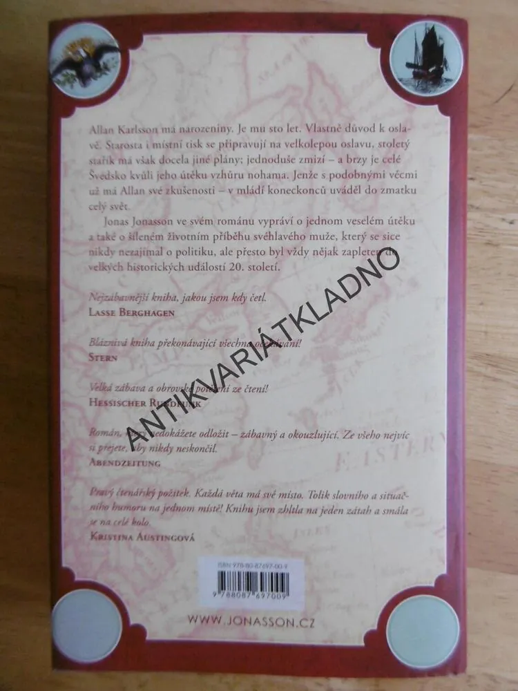 STOLETÝ STAŘÍK, KTERÝ VYLEZL Z OKNA A ZMIZEL, ANALFABETKA,KTERÁ UMĚLA POČÍTAT, JONAS JONASSON, **an