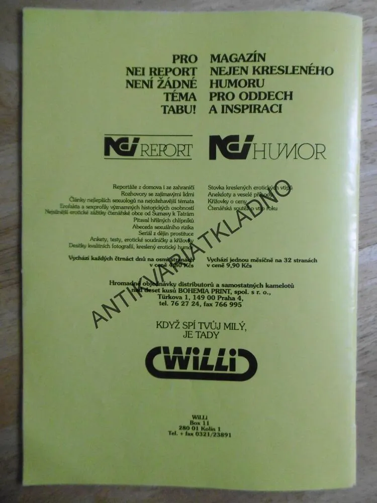 KATALOG ZBF- EROTICKÉ POMŮCKY, ODĚVY,AJ. 1993