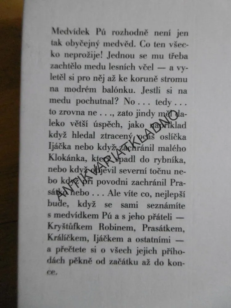 MEDVÍDEK PÚ, A.A.MILNE, ZÁPAL, 1984, **an