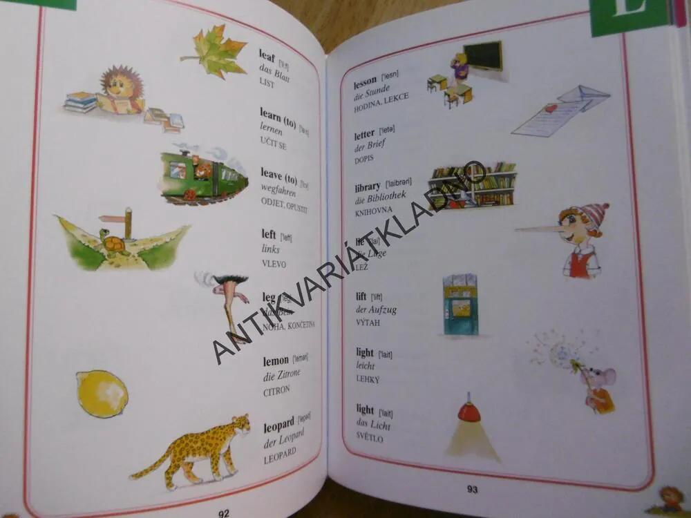 ILUSTROVANÝ SLOVNÍK ANGLICKO-NĚMECKO-ČESKÝ,, **an