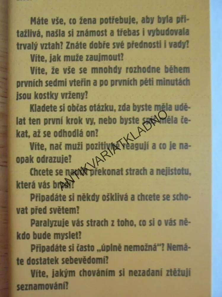 JSEM NESMĚLÁ, ALE LÉČÍM SE, PRŮVODCE SEZNAMOVÁNÍM, **an