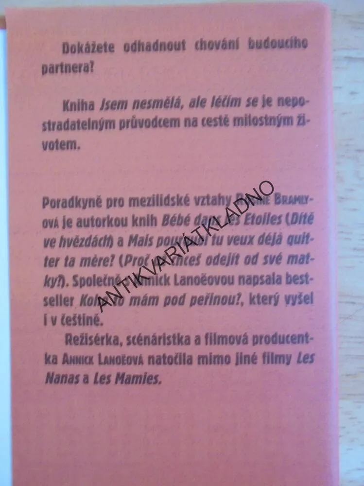 JSEM NESMĚLÁ, ALE LÉČÍM SE, PRŮVODCE SEZNAMOVÁNÍM, **an