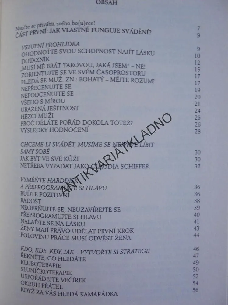 JSEM NESMĚLÁ, ALE LÉČÍM SE, PRŮVODCE SEZNAMOVÁNÍM, **an