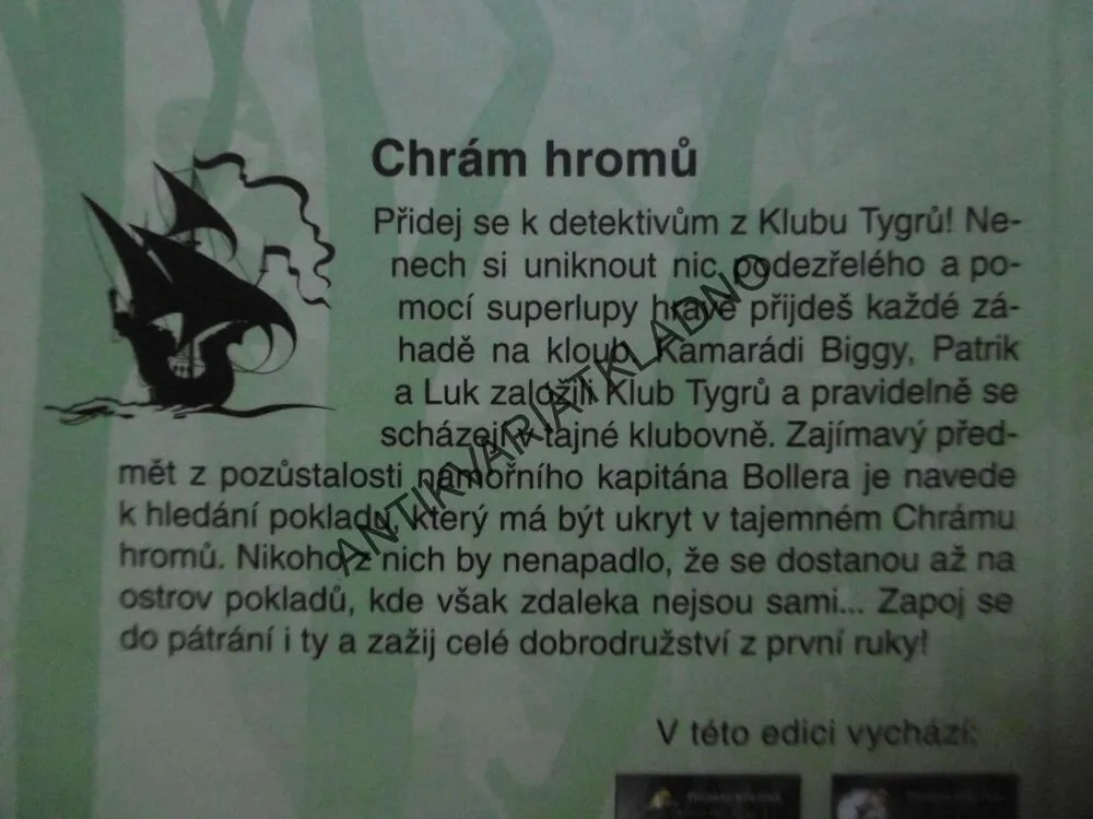 KLUB TYGRŮ, THOMAS BREZINA, CHRÁM HROMŮ, VČ.LUPY,
