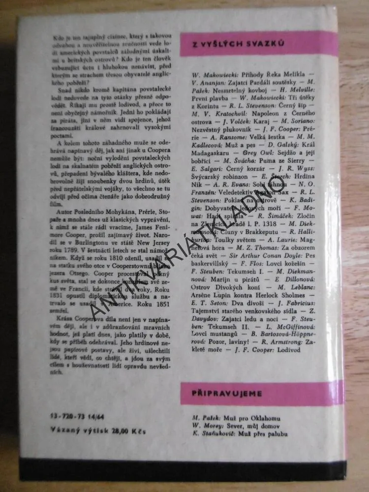 KOD 126 - LODIVOD, JAMES FENIMORE COOPER, **an