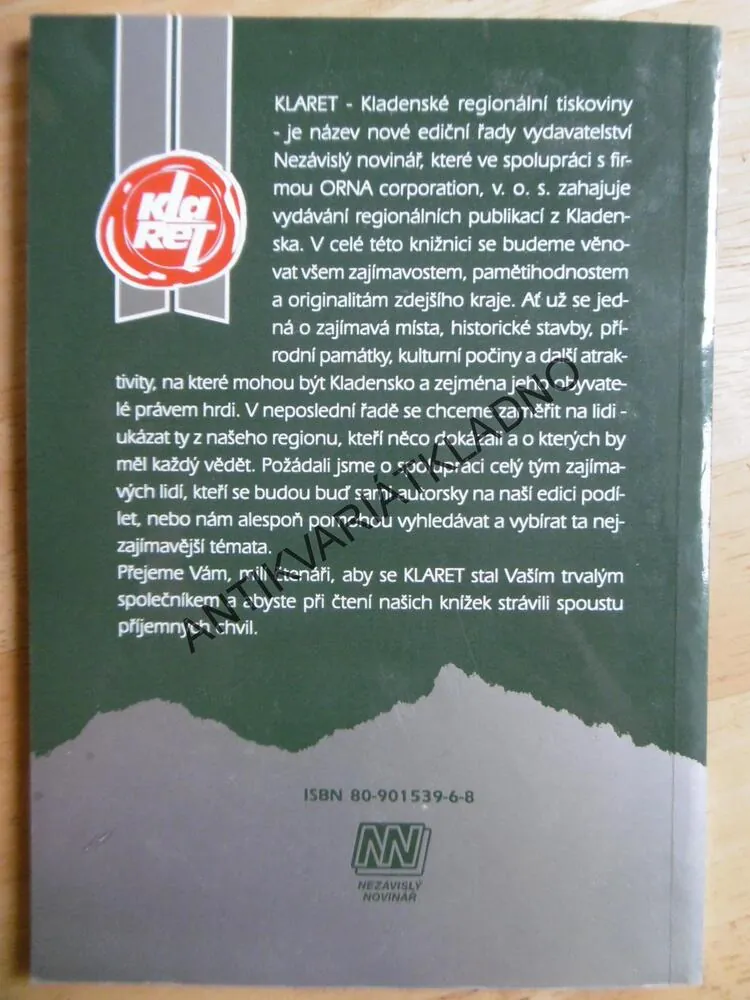 UROZENÍ KRAJE KLADENSKÉHO, KOVAŘÍK, KLADNO, 1996, 