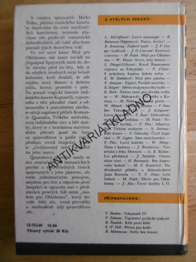 KOD 148- MUŽ PRO OKLAHOMU, MIRKO PAŠEK, **an