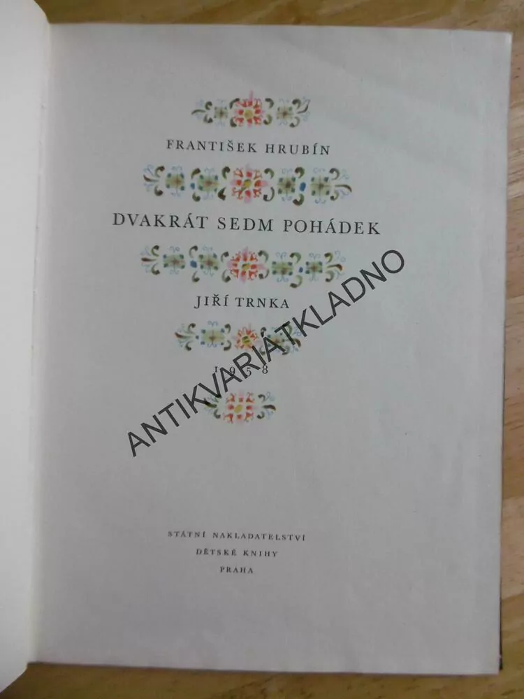 DVAKRÁT SEDM POHÁDEK, HRUBÍN, JIŘÍ TRNKA, 1990, **an