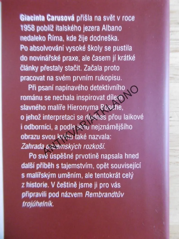 MAGICKÝ ČTVEREC ALBRECHTA DÜRERA, GIACINTA CARUSOVÁ, **an