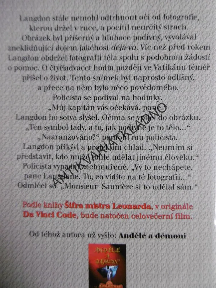 ŠIFRA MISTRA LEONARDA, DAN BROWN, **an
