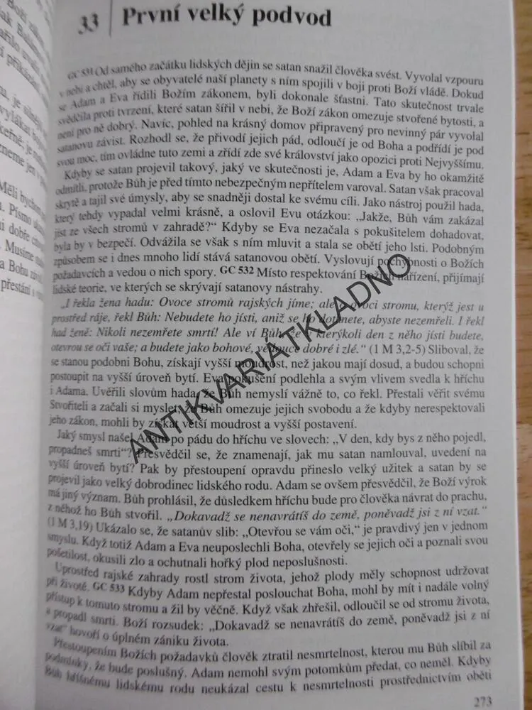 VELKÝ SPOR VĚKŮ, E.G. WHITE, CÍRKEV, POLITIKA, BUDOUCNOST SVĚTA, **an