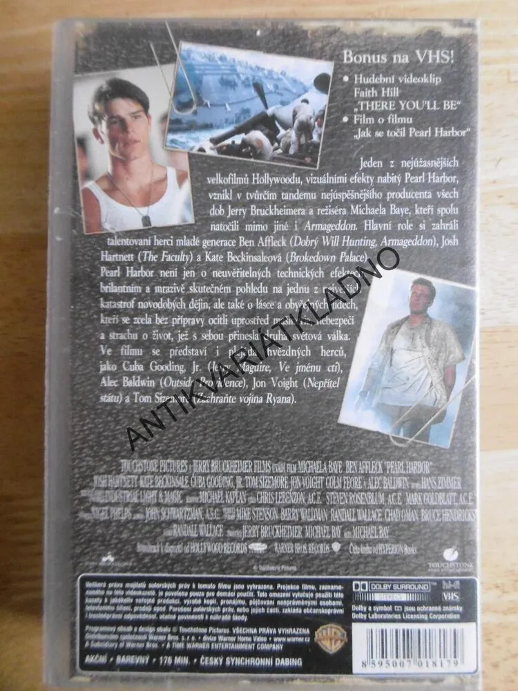 PEARL HARBOR, VHS, pěkný obal!