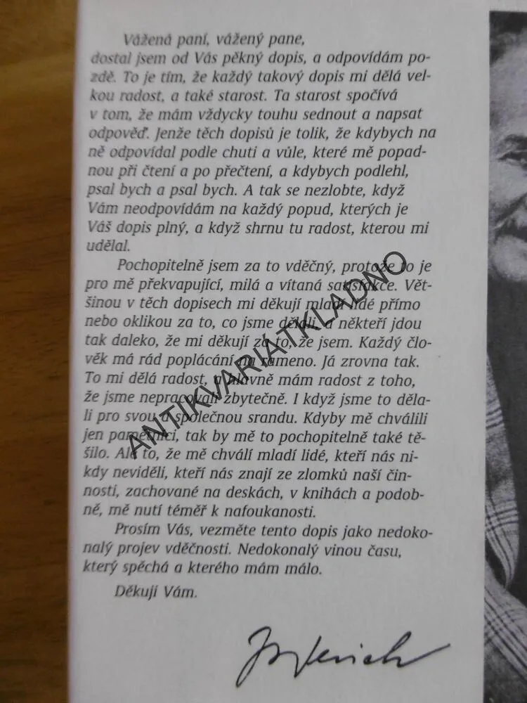 LISTOVÁNÍ, JAN WERICH, **an
