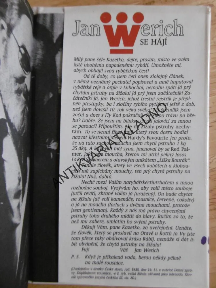 LISTOVÁNÍ, JAN WERICH, **an