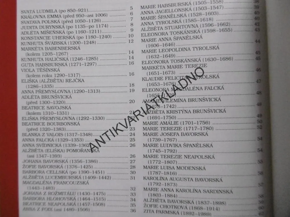 ČESKÉ KRÁLOVNY, FIEDLER, ANLAUFOVÁ, **an