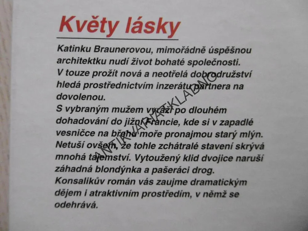 KVĚTY LÁSKY, KONSALIK, **an