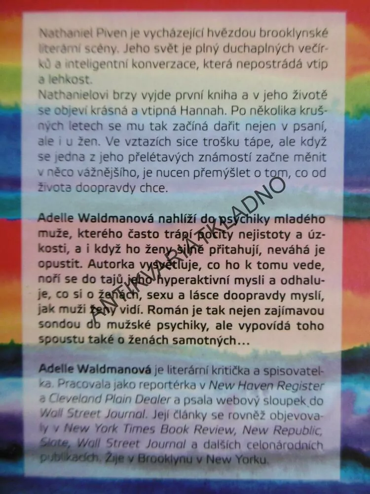MILOSTNÉ PLETKY NATHANIELA P., ADELLE WALDMANOVÁ, **an