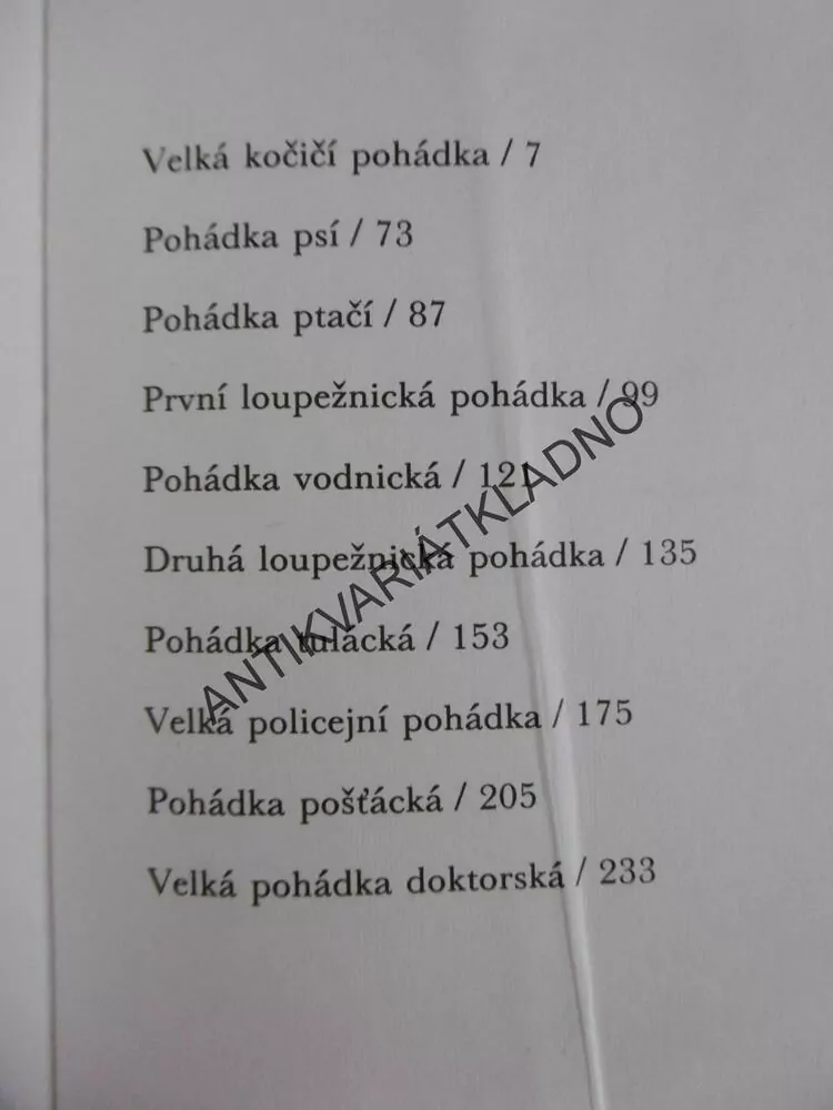 DEVATERO POHÁDEK, KAREL ČAPEK, 1986, **an