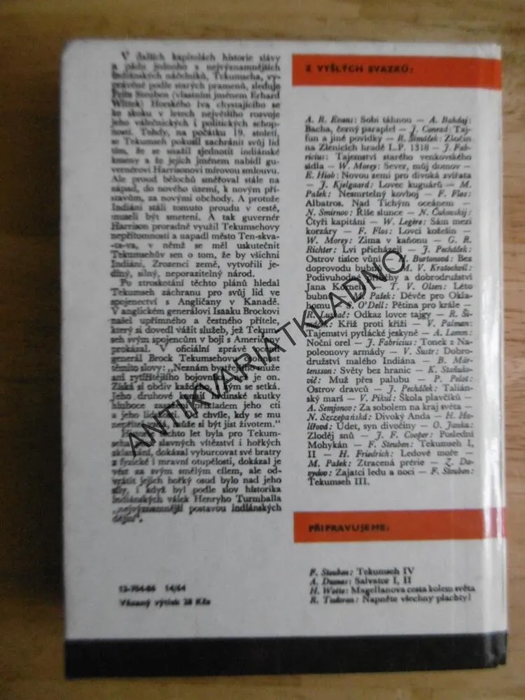 KOD 116/3 TEKUMSEH, FRIT|Z STEUBEN, VRAŠTIL, 1986, **an