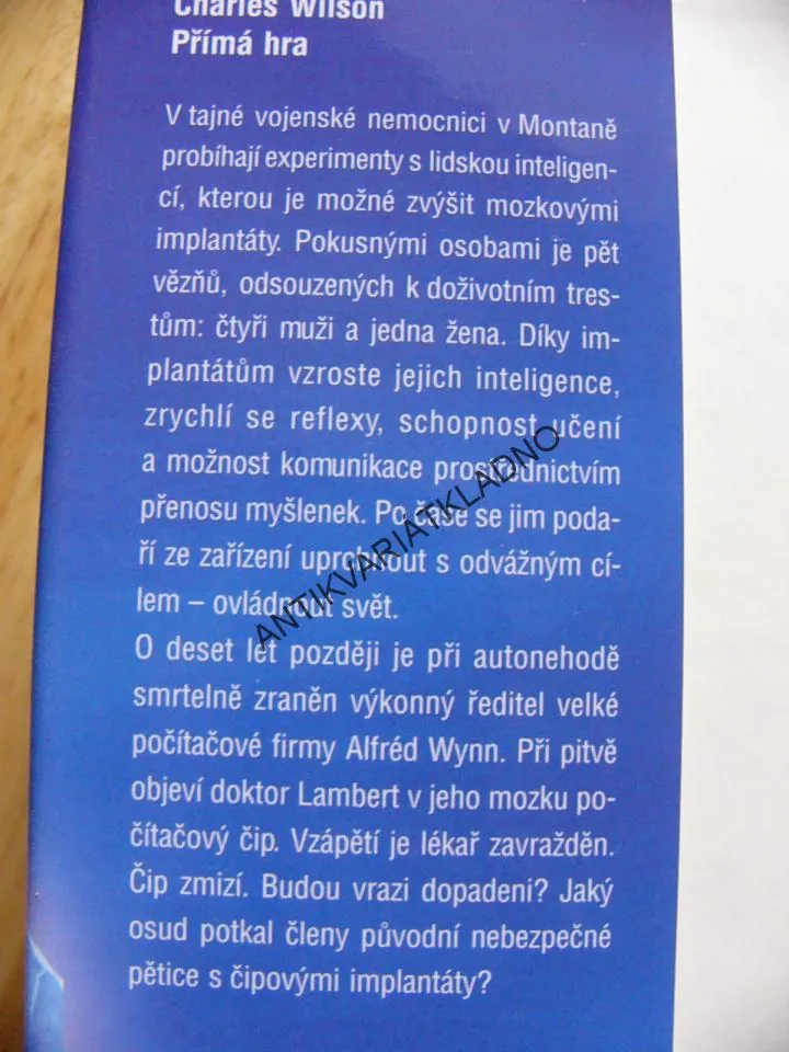 PŘÍMÁ HRA, CHARLES WILSON, **an