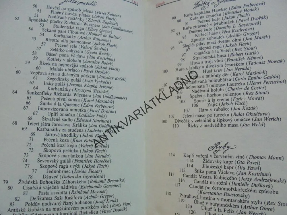 KUCHAŘSKÉ RECEPTY VYPSANÉ Z KRÁSNÉ LITERATURY, JISKROVÁ, ADOLF BORN, **an
