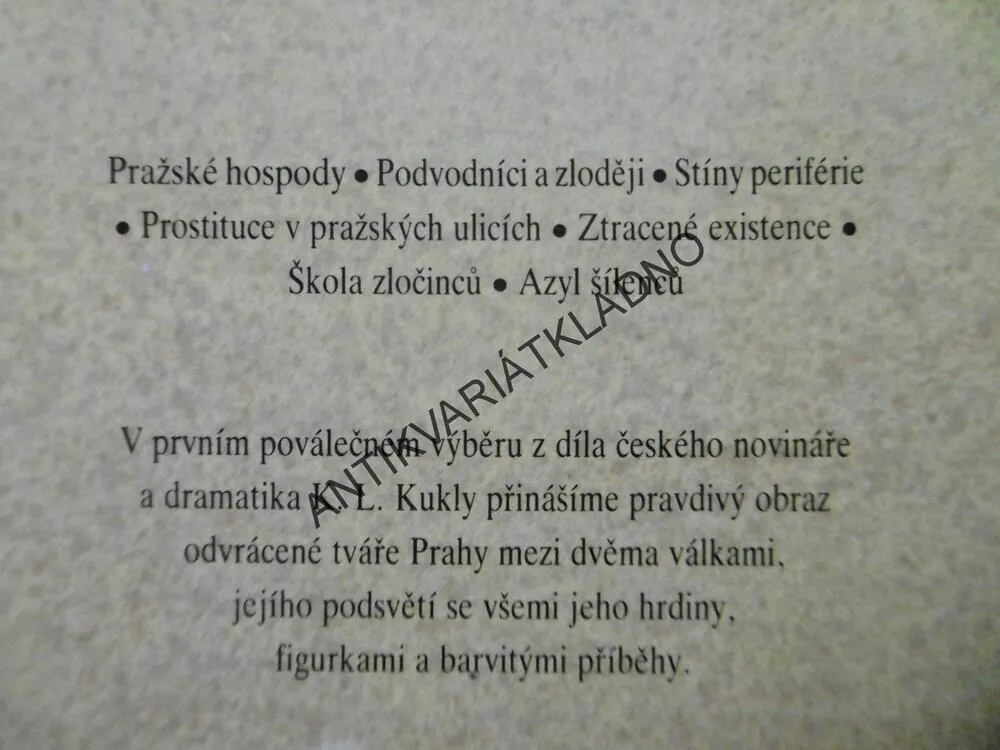 PRAŽSKÉ BAHNO, KAREL LADISLAV KUKLA, **an