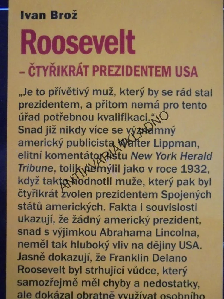 ROOSEVELT, 4X PREZIDENT USA, BROŽ, MAGNET SV.14, **an