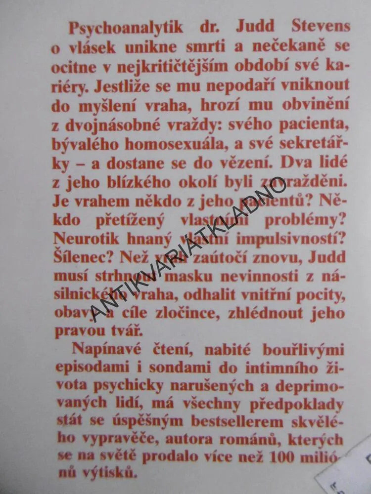 TVÁŘ BEZ MASKY, SIDNEY SHELDON