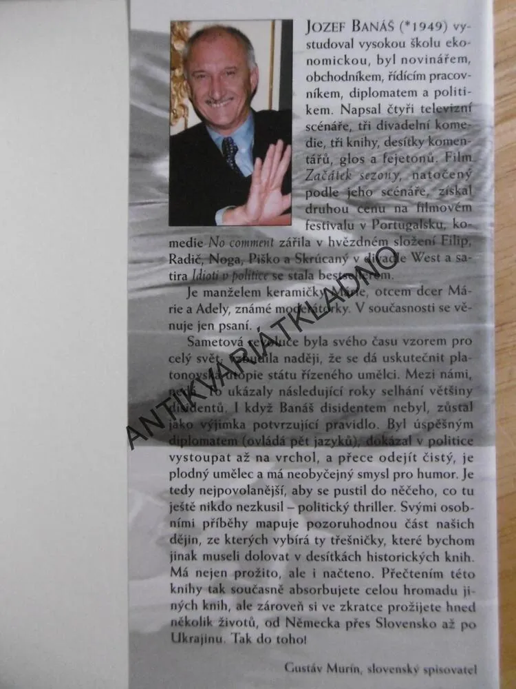 ZÓNA NADŠENÍ, JOZEF BANÁŠ, **an