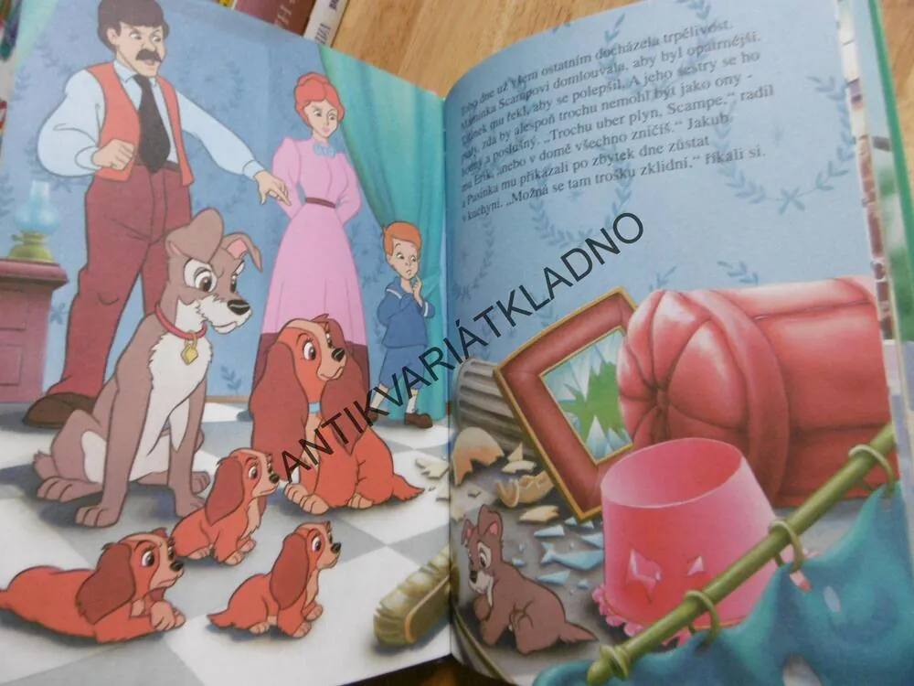 NEZBEDNÁ ŠTĚŇATA, LADY A TRAMP, WALT DISNEY, **an