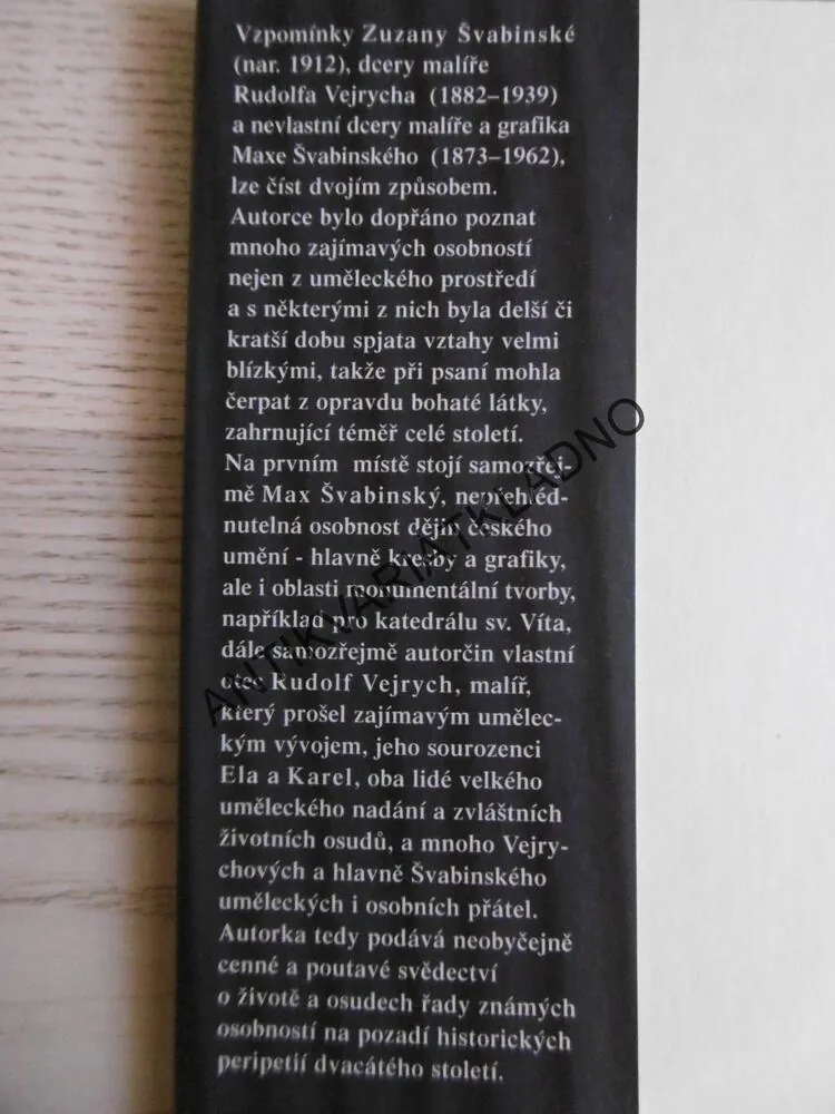 SVĚTLA PAMĚTI, ZUZANA ŠVABINSKÁ, **an