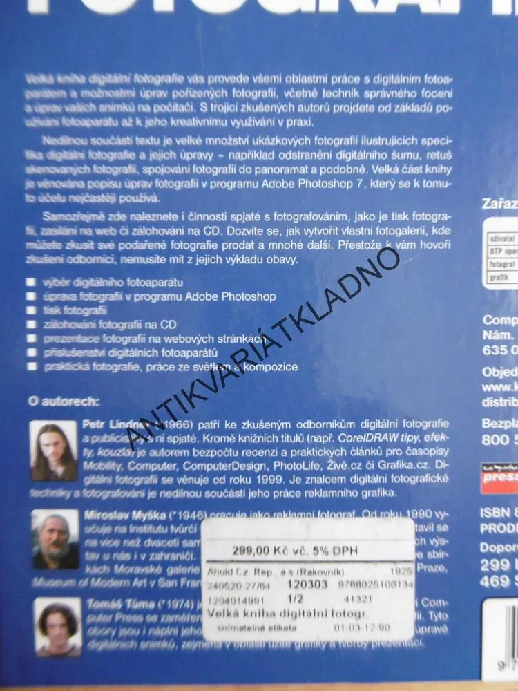 VELKÁ KNIHA DIGITÁLNÍ FOTOGRAFIE, LINDNER, MYŠKA TŮMA, **an