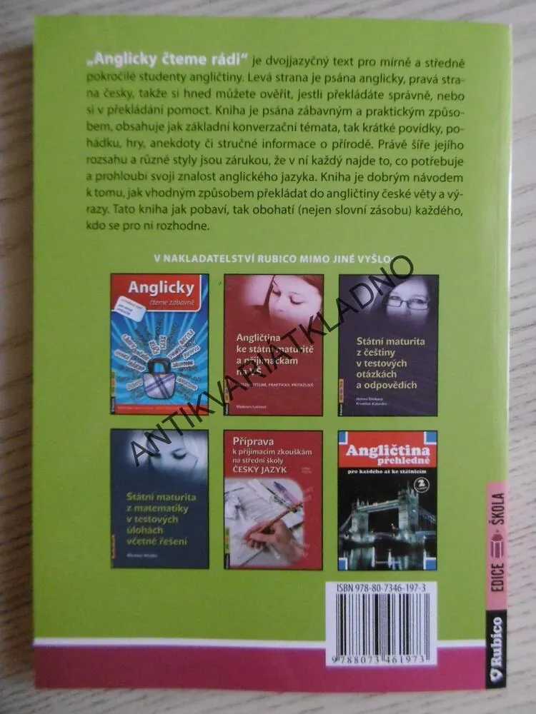 ANGLICKY ČTEME RÁDI, ZRCADLOVÝ TEXT, DVOJJAZYČNÉ, **an