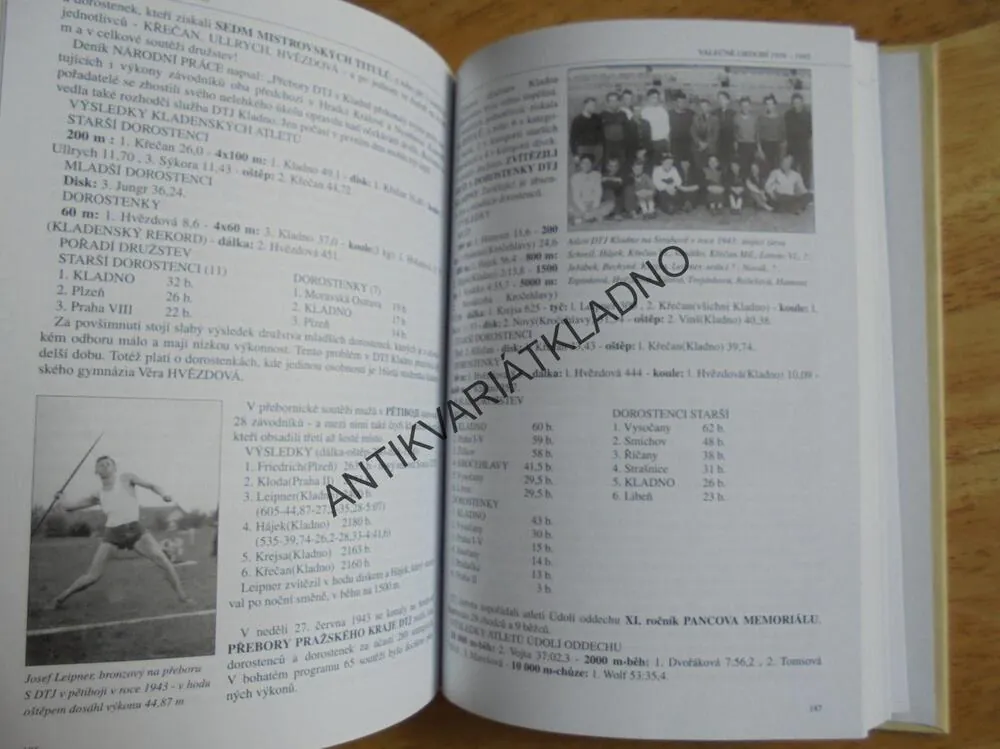 PRVNÍ PŮLSTOLETÍ KLADENSKÉ ATLETIKY 1900-49, KLADNO, KOZÁK, 