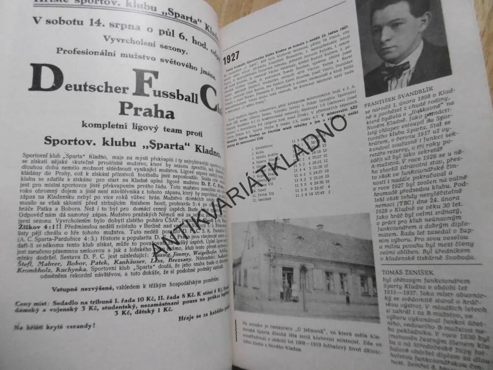 HORNICKÁ TĚLOVÝCHOVA A SPORT, DOLY KLADNO, SPARTA 1906-1948,