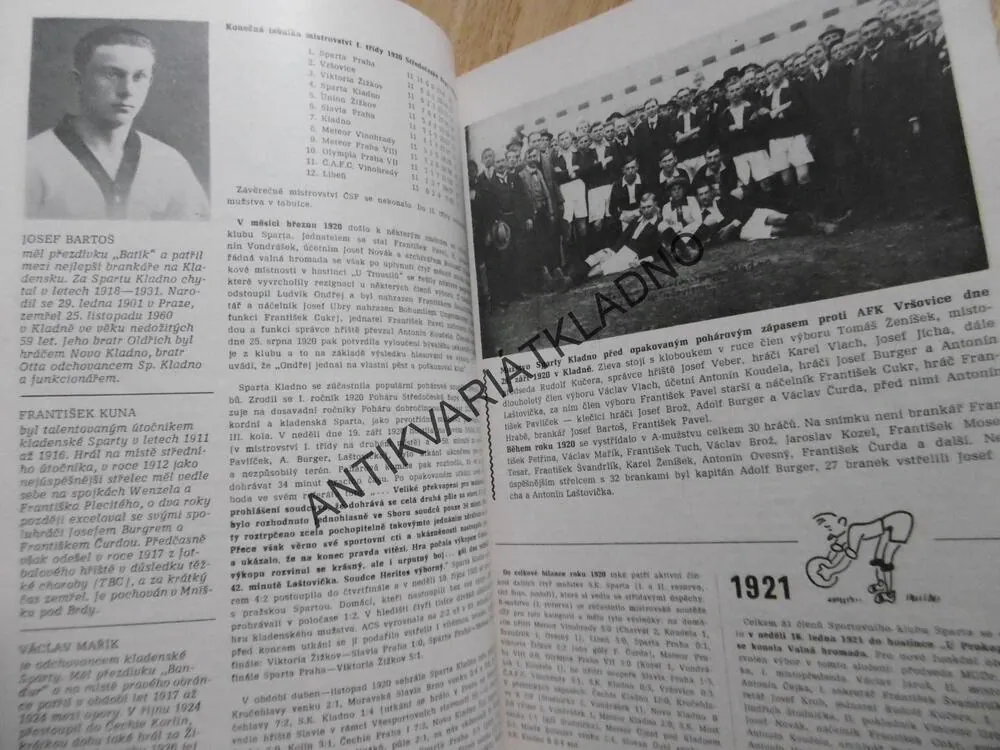 HORNICKÁ TĚLOVÝCHOVA A SPORT, DOLY KLADNO, SPARTA 1906-1948,