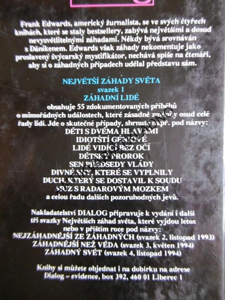 ZÁHADNÍ LIDÉ, EDWARDS, **an