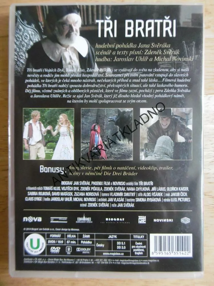 TŘI BRATŘI, DVD FILM