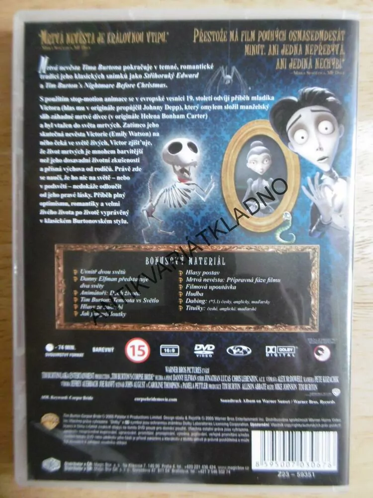 MRTVÁ NEVĚSTA, DVD FILM