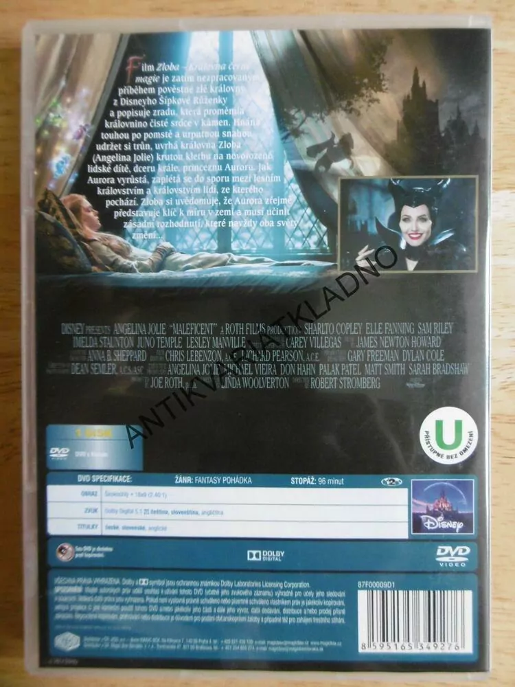 ZLOBA, KRÁLOVNA ČERNÉ MAGIE, DVD FILM