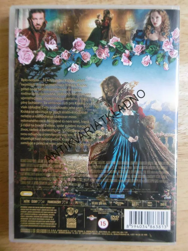 KRÁSKA A ZVÍŘE, DVD FILM