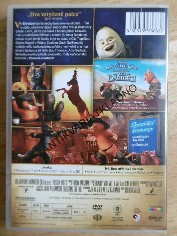 KOCOUR V BOTÁCH, DVD FILM