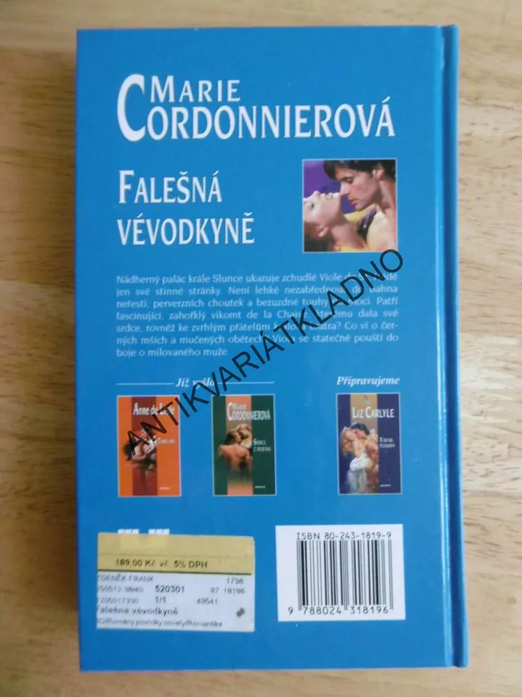 FALEŠNÁ VÉVODKYNĚ, MARIE CORDONNIEROVÁ